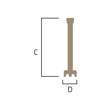 Misure componente mescolatore 400 MM