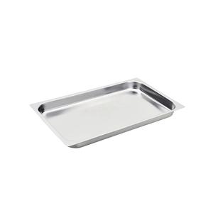 TEGLIA LISCIA GN 1/1 cm.53x32,5xH.4 SENZA GRADINO ACCIAIO INOX LUCIDO AISI 304