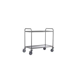 CARRELLO 2 RIPIANI SALDATO cm.100x50x93,5 ACCIAIO INOX