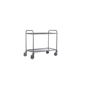 CARRELLO 2 PIANI SALDATO cm.80x50x93H ACCIAIO INOX