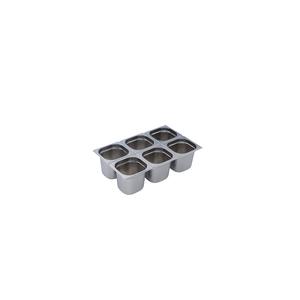 BACINELLA GASTRONORM 1/6 cm.17,6x16,2x10H ACCIAIO INOX