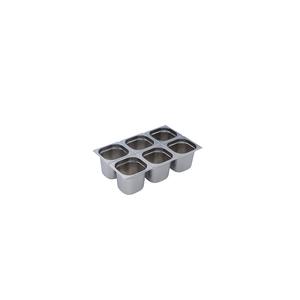 BACINELLA GN 1/6 cm.17,6x16,2xH.10 ACCIAIO INOX LUCIDO AISI 304