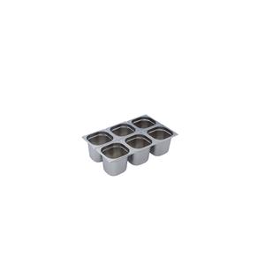 BACINELLA GN 1/6 cm.17,6x16,2xH.20 ACCIAIO INOX LUCIDO AISI 304