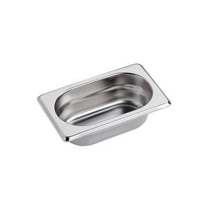 BACINELLA GN 1/9 cm.17,6x10,8xH.10 ACCIAIO INOX LUCIDO AISI 304