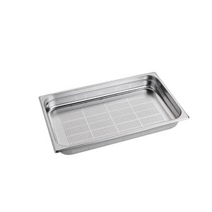 BACINELLA FORATA TUTTA GN 1/1 cm.53x32,5xH.20 ACCIAIO INOX LUCIDO AISI 304