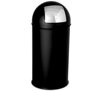 CESTINO RIFIUTI A PRESSIONE lt.40 nero ACCIAIO INOX