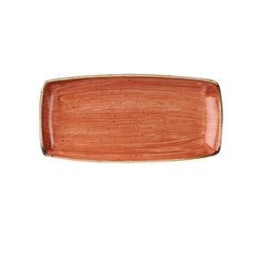 PIATTO RETTANGOLARE cm.29,5x15 arancio speziato STONECAST