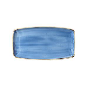PIATTO RETTANGOLARE cm.34,5x18,5 porcellana STONECAST CORNFLOWER BLUE