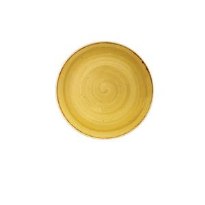 PIATTO PIANO cm.26 giallo senape puntinato STONECAST MUSTARD SEED YELLOW