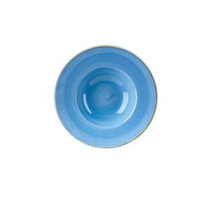 PIATTO FONDO CON ALA cm.28xH.3,7 cl.46,8 porcellana STONECAST CORNFLOWER BLUE