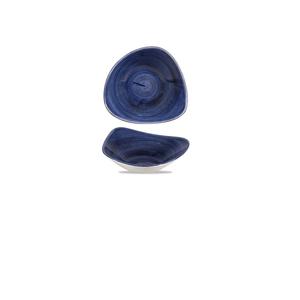 CIOTOLA TRIANGOLARE cm.15,3 porcellana STONECAST PATINA COBALT BLUE