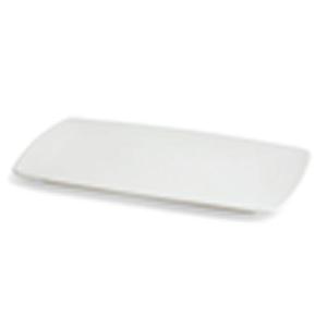 PIATTO FLAT cm.25x14x2h porcellana bianca TENDENDE