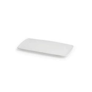 PIATTO FLAT cm.30x18x2h porcellana bianca TENDENCE