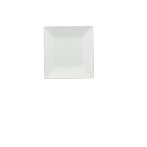 PIATTO QUADRO cm.15x15x1,20h porcellana bianca PLAIN