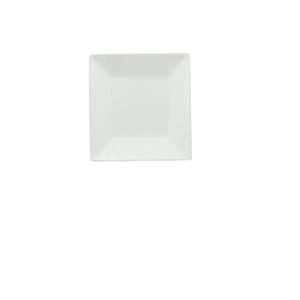 PIATTO QUADRO cm.22x22x2h porcellana bianca PLAIN