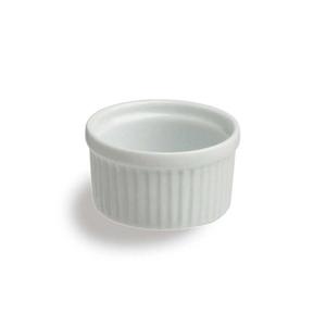 RAMEQUIN COSTOLATO cm.8 porcellana bianca PL-COOK