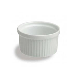 RAMEQUIN COSTOLATO cm.10 porcellana bianca PL-COOK