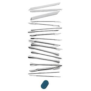 ATTREZZI DECORO FRUTTA E VERDURA KIT 18 ACCIAIO INOX