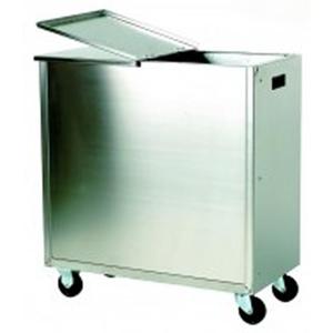 TRAMOGGIA PER FARINA X 2 SACCHI DA 25Kg cm.38x72xH.76 ACCIAIO INOX