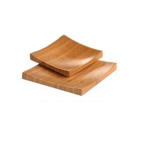 PIATTO QUADRO cm.13x13x1,7h 2PZ SUSHI BAMBOO