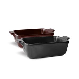 TEGAME RETTANGOLARE CON MANICI cm.13x8,2x3,9 nero STONEWARE