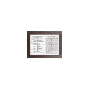 BACHECA WENGE' cm.52x40x2h CON PLEXIGLASS  LP2