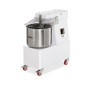 IMPASTATRICE A SPIRALE kg.25 lt.33 A VASCA FISSA 1 VELOCITA' CON TIMER E RUOTE cm.45x74x73 1HP 0,75KW 400V TRIFASE