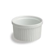 RAMEQUIN COSTOLATO cm.12 porcellana bianca PL_COOK