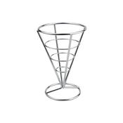 MINI CESTINO FRITTURE conico cm.15h a filo ACCIAIO INOX