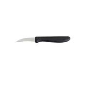 COLTELLO SPELUCCHINO CURVO cm.6 manico abs nero BASIC