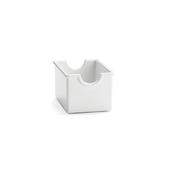 PORTA ZUCCHERO cm.6x8,5x5h BIANCO PLASTICA