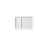 PIATTO 2 SCOMPARTI RETTANGOLARE cm.31X22 JUSTWHITE