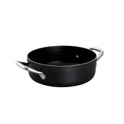 CASSERUOLA BASSA cm20x7h lt.2,5 alluminio induzione AL BLACK