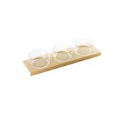 SET 4 PEZZI cm.35x11x2h APERITIVO/DEGUSTAZIONE