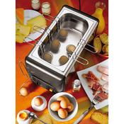 BOLLITORE UOVA 6 POSTI cm.21,50x43x25,50h ACCIAIO INOX