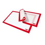 TAPPETO cm.60x40 bianco bordo rosso SILICONE