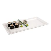 VASSOIO RETTANGOLARE SUSHI cm.35.5x18 bianco MELAMINA