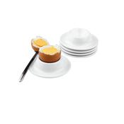 PORTAUOVO cm.8.50x2h set 4 pezzi MELAMINA BIANCA