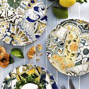 SOTTOPIATTO COUPE cm.31 porcellana SEASIDE MAIOLICA