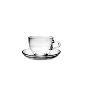 TAZZA CAFFE' CON PIATTO 90 trasparente BASIC 97984