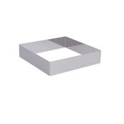 ANELLO IMPIATTAMENTO QUADRO cm.6,5x6,5x4,5h INOX